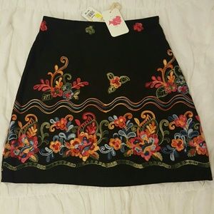 🔴Final Price! NEW! Black Embroidered Mini Skirt